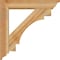 Ekena Millwork Merced Traditional Rough Sawn Bracket w/ Offset Brace, Western Red Cedar, 6"W x 28"D x 28"H BKT0604X28X28MRC01RWR - alternate 4